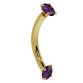Infinite Ear Piercing Illumination - Dainty Amethyst Prong-Set