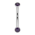 Royal Ear Piercing Grace - Dainty Amethyst Bezel-Set