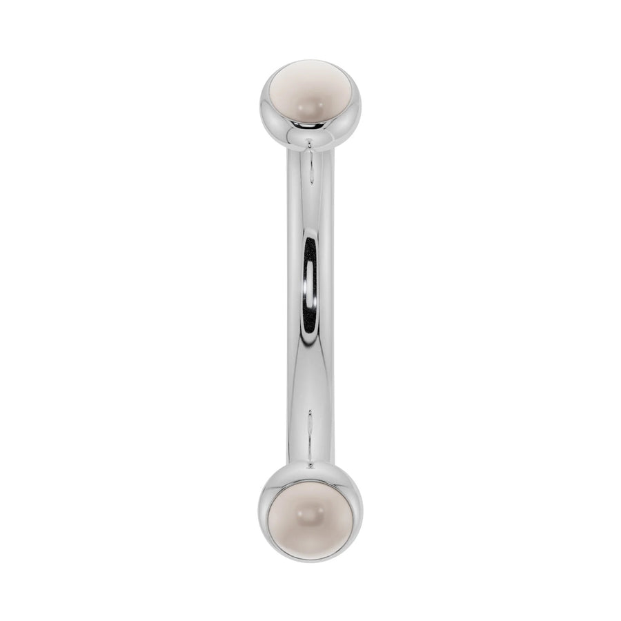 Ethereal Ear Piercing Heirloom - Dainty Pearl Bezel-Set