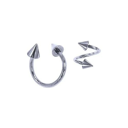 Luminous Ear Piercing Elegance - Spike Twister Spiral
