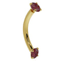 Ethereal Ear Piercing Heirloom - Dainty Ruby Prong-Set