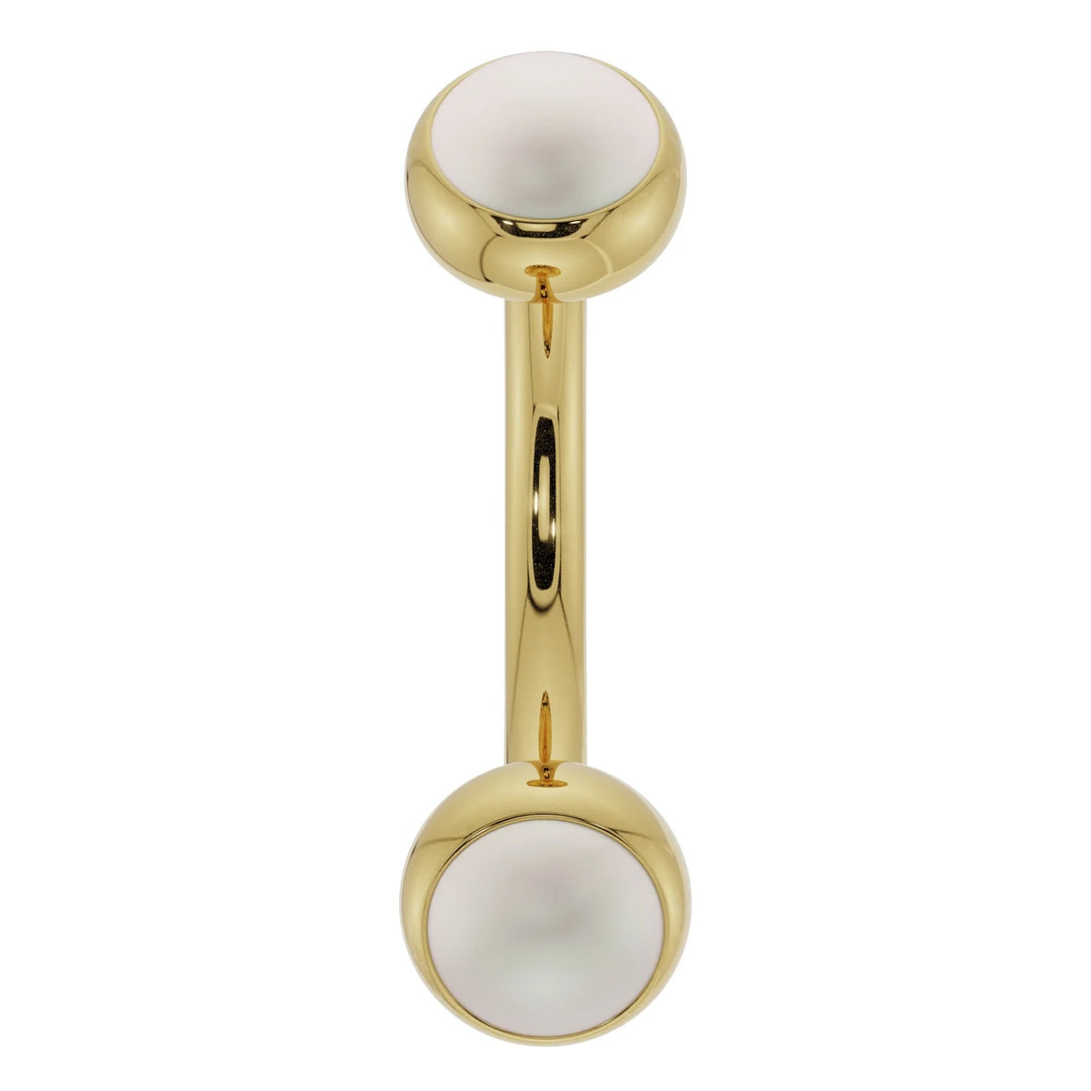 Aura Ear Piercing Grace - Pearl Bezel-Set Curved