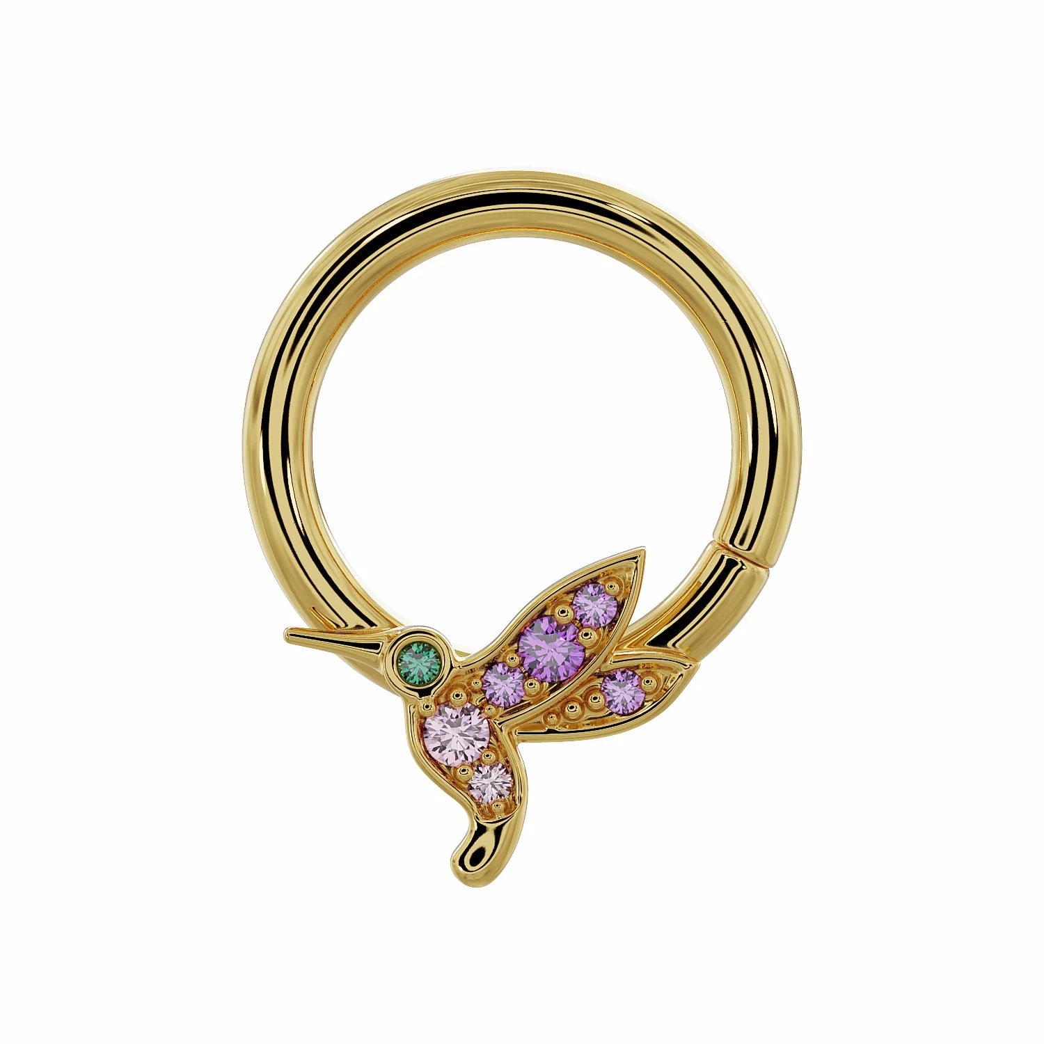 Serene Ear Piercing Grace - Hummingbird Seam Hoop