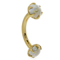Luminous Ear Piercing Harmony - Opal Prong-Set Curved