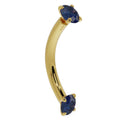 Majestic Ear Piercing Elegance - Dainty Blue Sapphire
