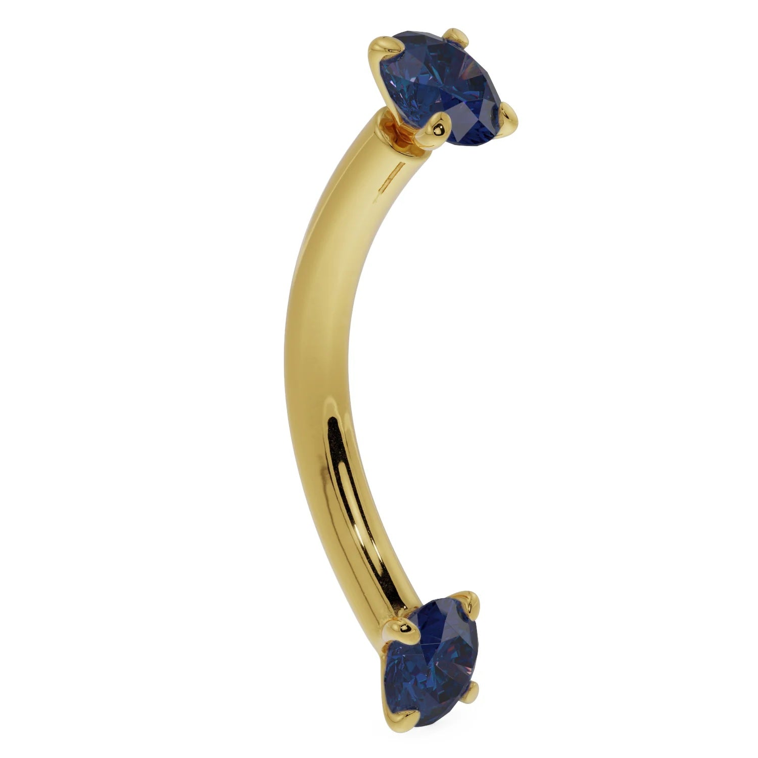 Majestic Ear Piercing Elegance - Dainty Blue Sapphire
