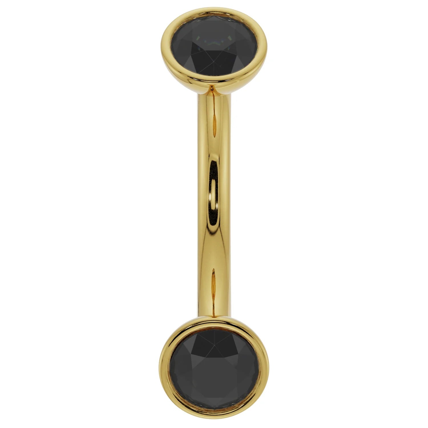 Royal Ear Piercing Illumination - Black Diamond Bezel-Set