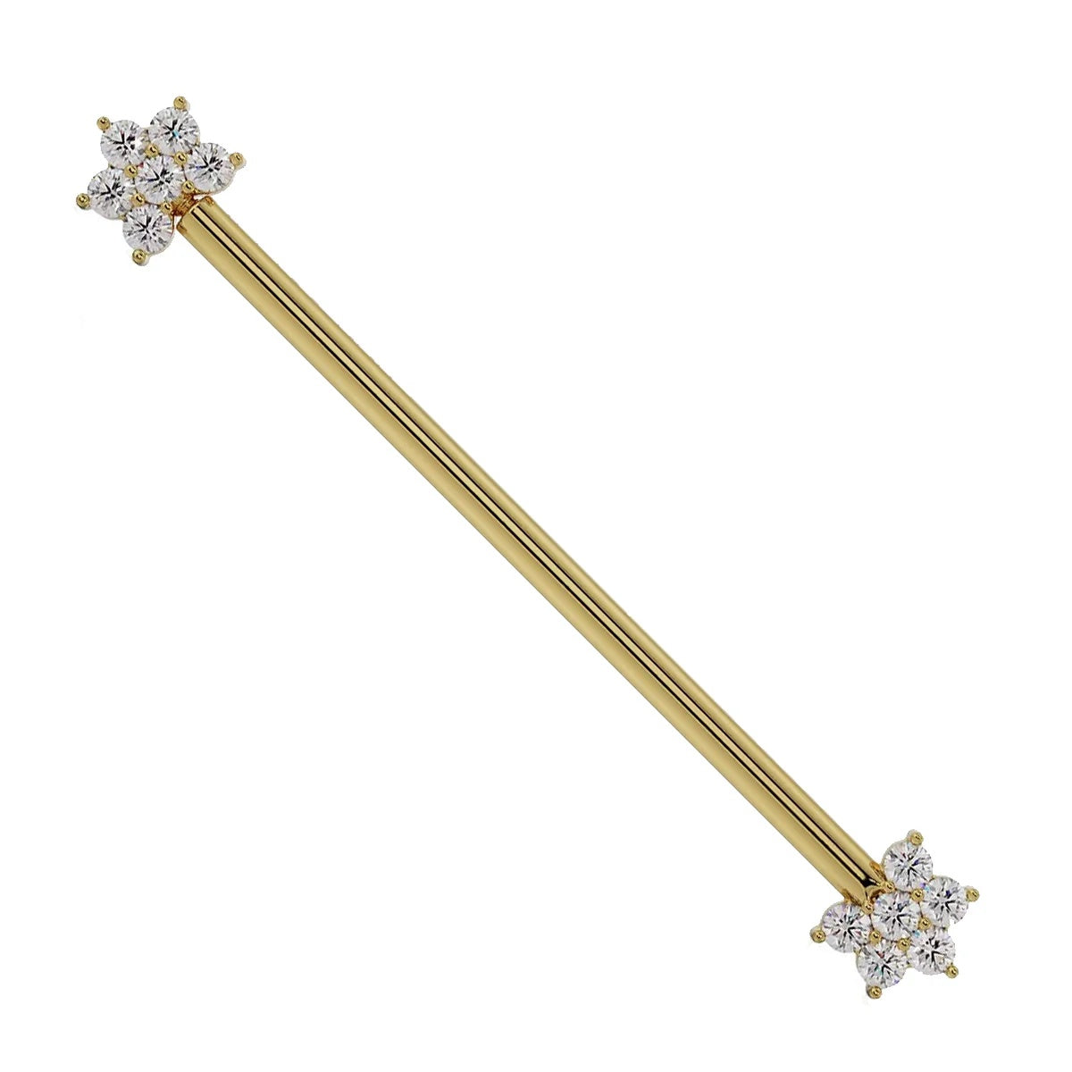 Majestic Ear Piercing Opulence - Diamond Flower Industrial