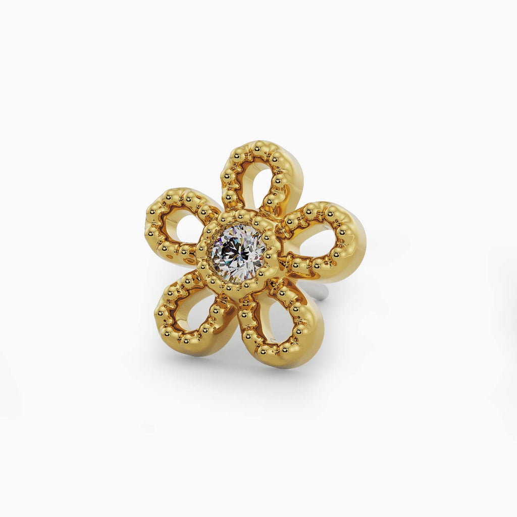 Timeless Nose Stud Opulence - Dainty Diamond Daisy