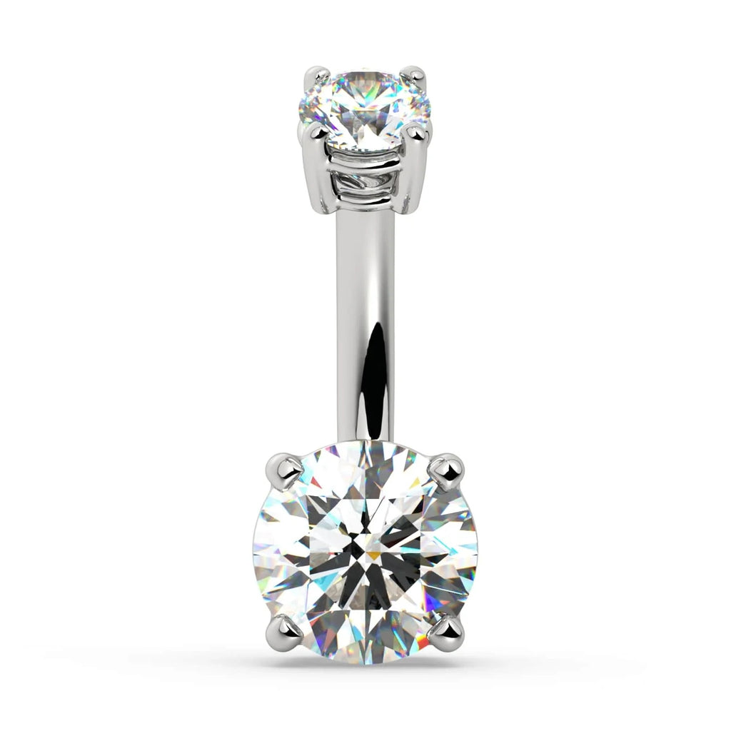 Ethereal Navel Piercing Elegance - CTW GIA Diamond