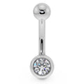 Serene Navel Piercing Allure - Diamond Solitaire Navel