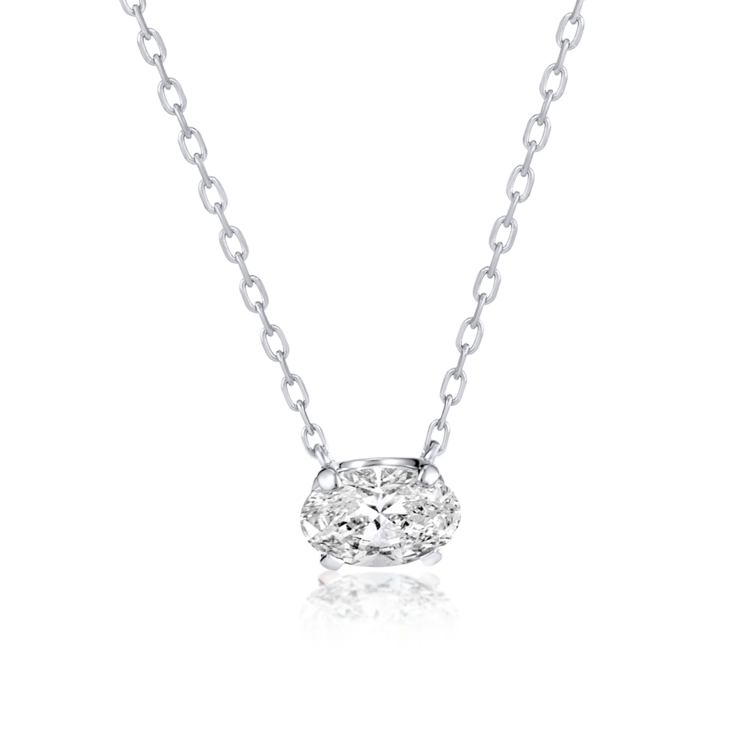 Timeless Diamond Pendant Elegance - Oval Diamond
