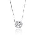 Timeless Diamond Pendant Elegance - Round Diamond Halo