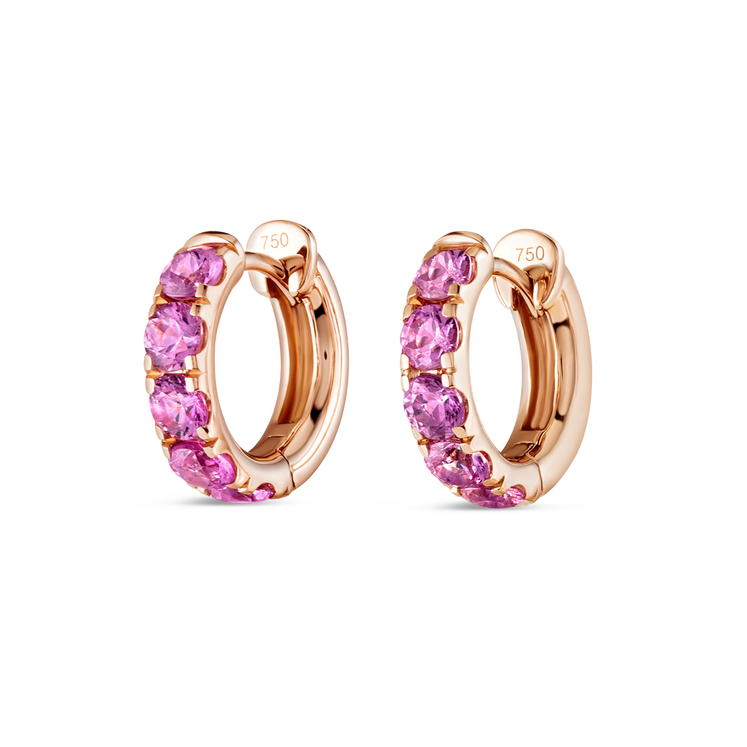 Celestial Diamond Earrings Harmony - Pink Sapphire Classic
