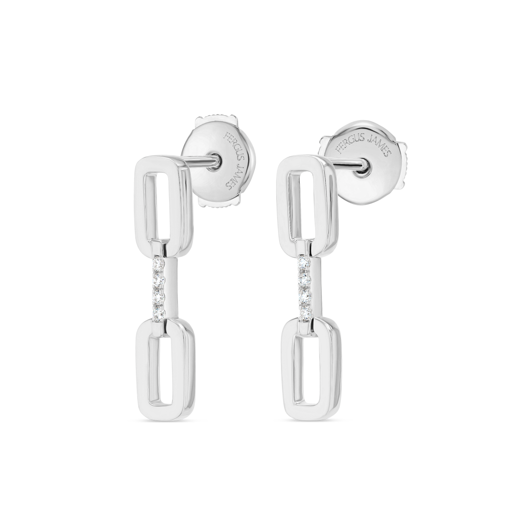 Aura Diamond Earrings Grace - Single Diamond Link