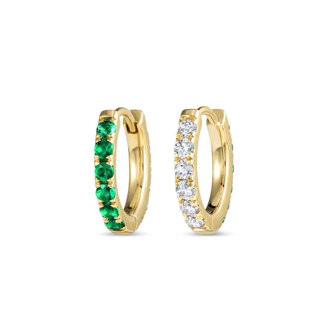 Majestic Diamond Earrings Elite - SMALL DIAMOND EMERALD