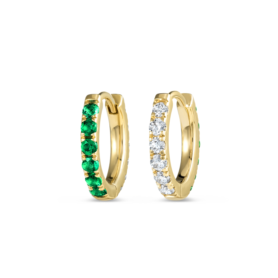 Majestic Diamond Earrings Elite - SMALL DIAMOND EMERALD