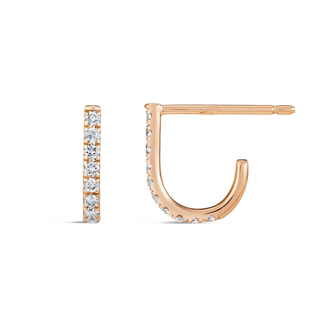 Serene Diamond Earrings Opulence - Petite Huggie Curl