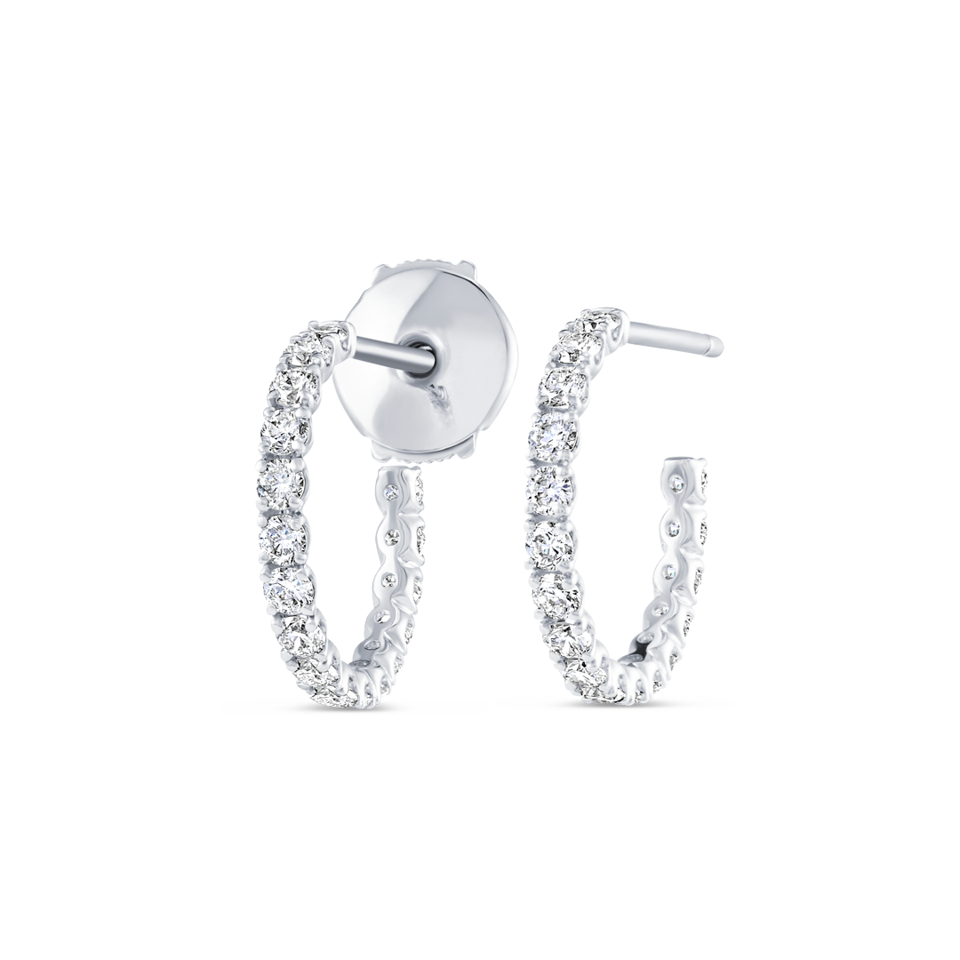 Luminous Diamond Earrings Harmony - Large Diamond Huggie