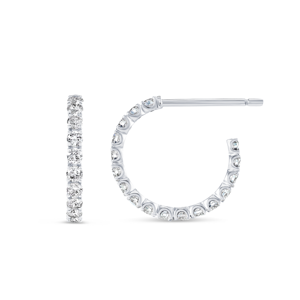 Luminous Diamond Earrings Harmony - Large Diamond Huggie