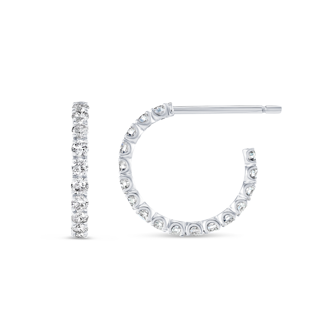 Luminous Diamond Earrings Harmony - Large Diamond Huggie