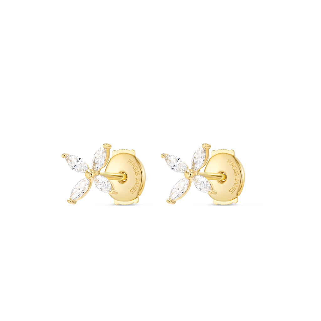 Ethereal Diamond Earrings Grace - Diamond Lily Pad