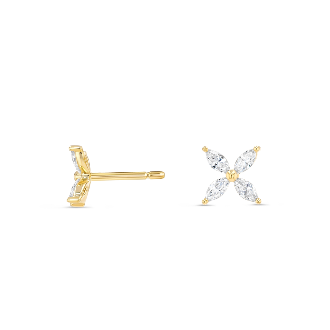 Ethereal Diamond Earrings Grace - Diamond Lily Pad