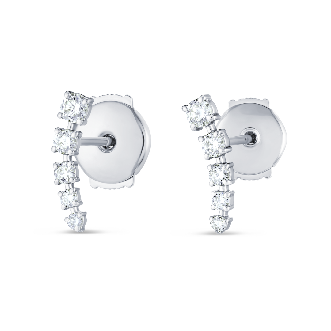 Royal Diamond Earrings Heirloom - Half Moon Diamond