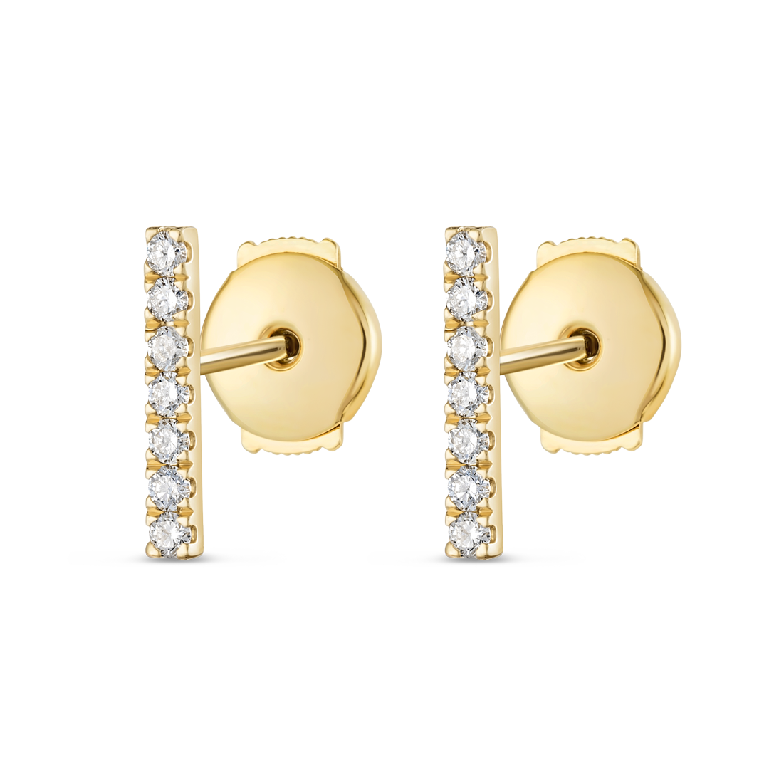 Serene Diamond Earrings Opulence - Elegant Diamond Bar