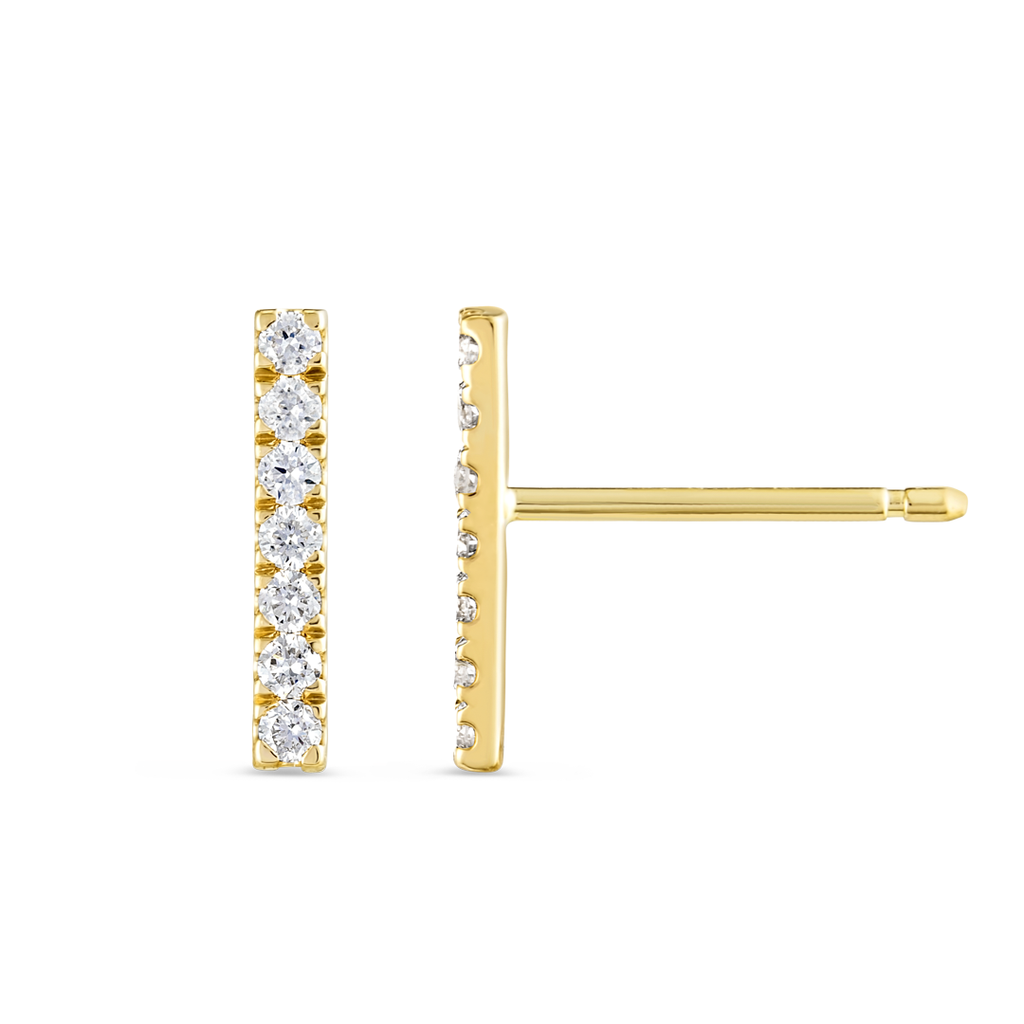 Serene Diamond Earrings Opulence - Elegant Diamond Bar