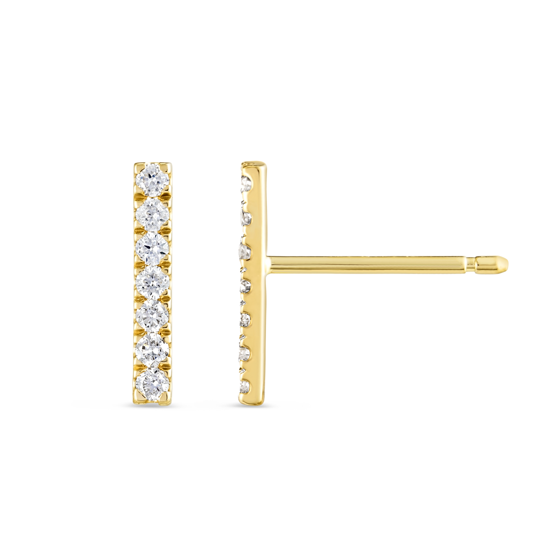 Serene Diamond Earrings Opulence - Elegant Diamond Bar