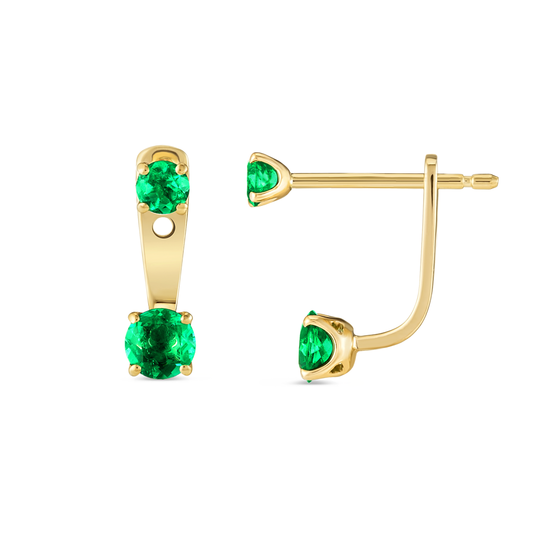 Timeless Diamond Earrings Elegance - Emerald Raindrop