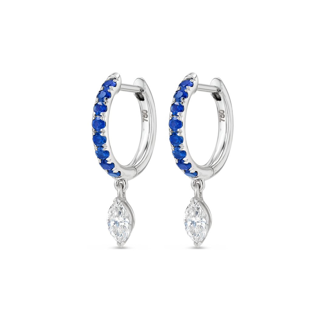 Eternal Diamond Earrings Grandeur - MARQUISE DIAMOND BLUE