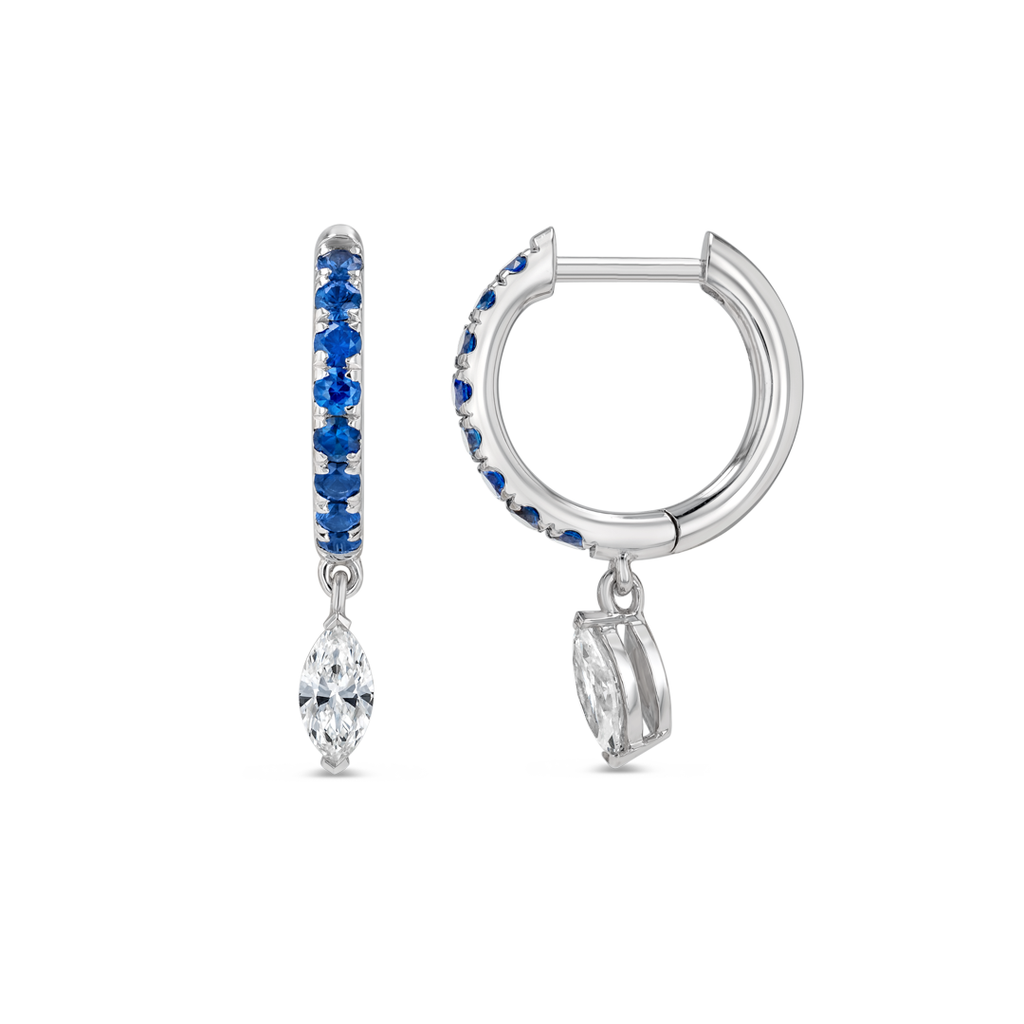Eternal Diamond Earrings Grandeur - MARQUISE DIAMOND BLUE