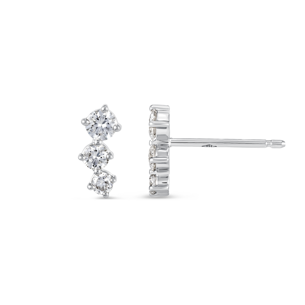 Majestic Diamond Earrings Heirloom - Graduating Trio Diamond