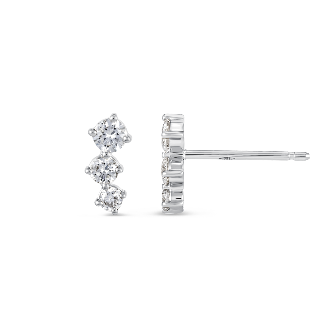 Majestic Diamond Earrings Heirloom - Graduating Trio Diamond