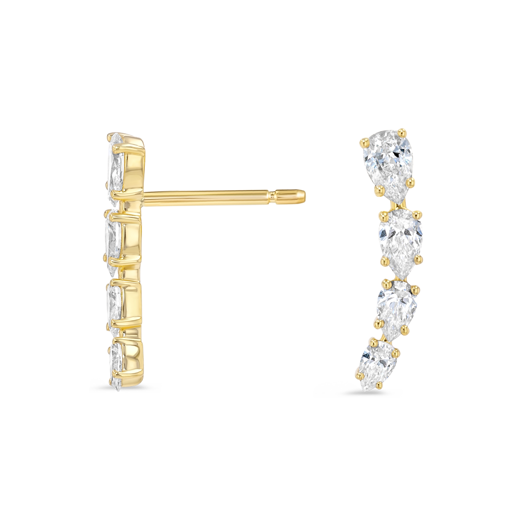 Timeless Diamond Earrings Elegance - Angel Tear Drop