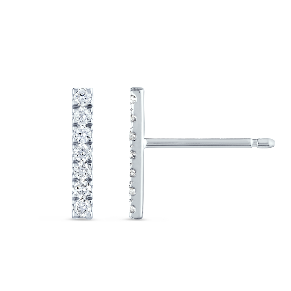 Majestic Diamond Earrings Radiance - Elegant Diamond Bar