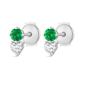 Luminous Diamond Earrings Harmony - Heart Round Duo