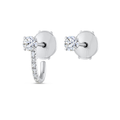 Serene Diamond Earrings Grandeur - Diamond Huggie Detachable