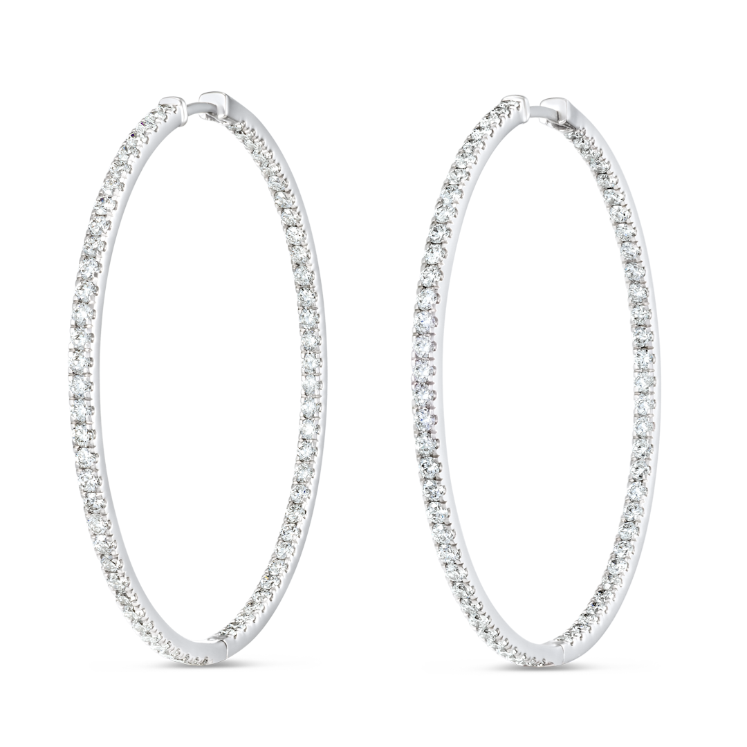 Luminous Diamond Earrings Elite - Large Diamond Hoop