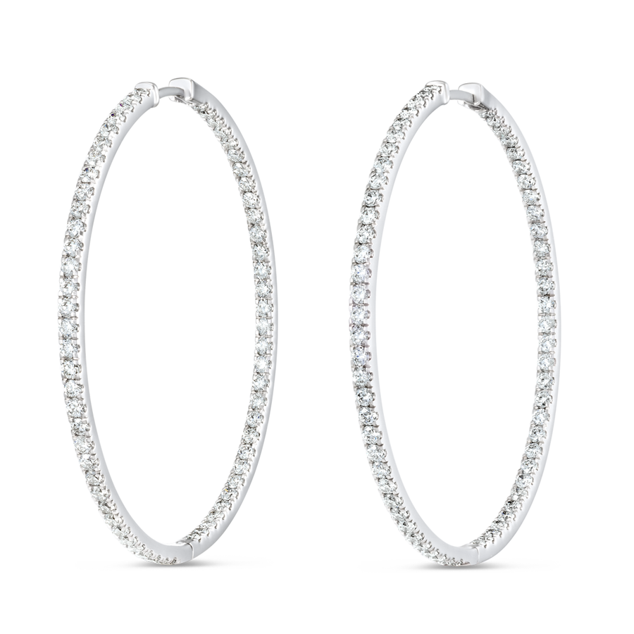 Luminous Diamond Earrings Elite - Large Diamond Hoop