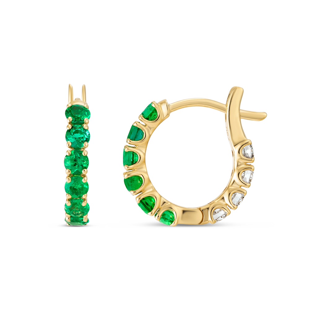Ethereal Diamond Earrings Grandeur - Mini Diamond Emerald