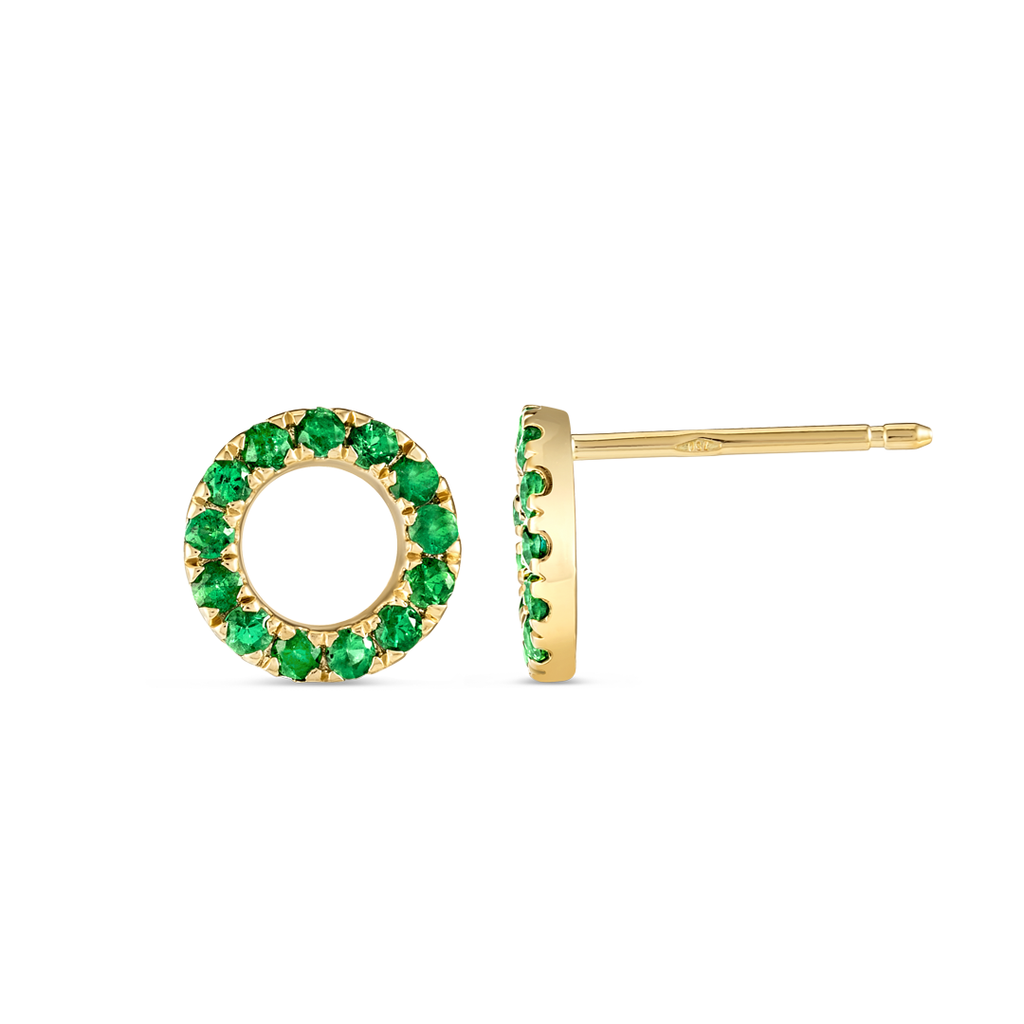 Celestial Diamond Earrings Legacy - Circular Emerald