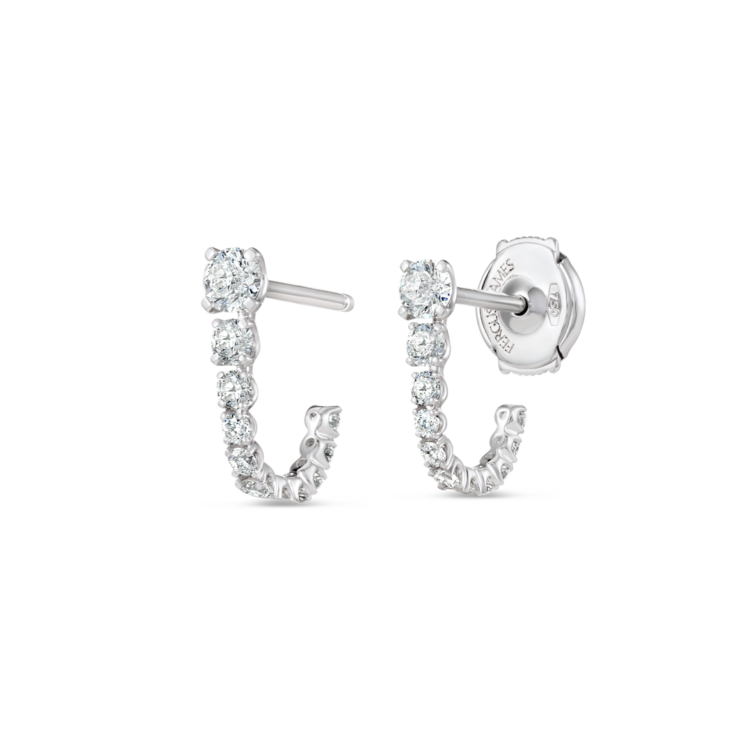 Celestial Diamond Earrings Heirloom - Graduated Diamond Curl