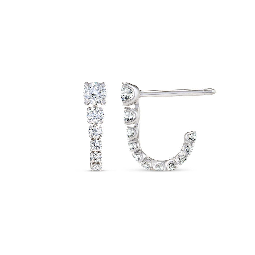 Celestial Diamond Earrings Heirloom - Graduated Diamond Curl