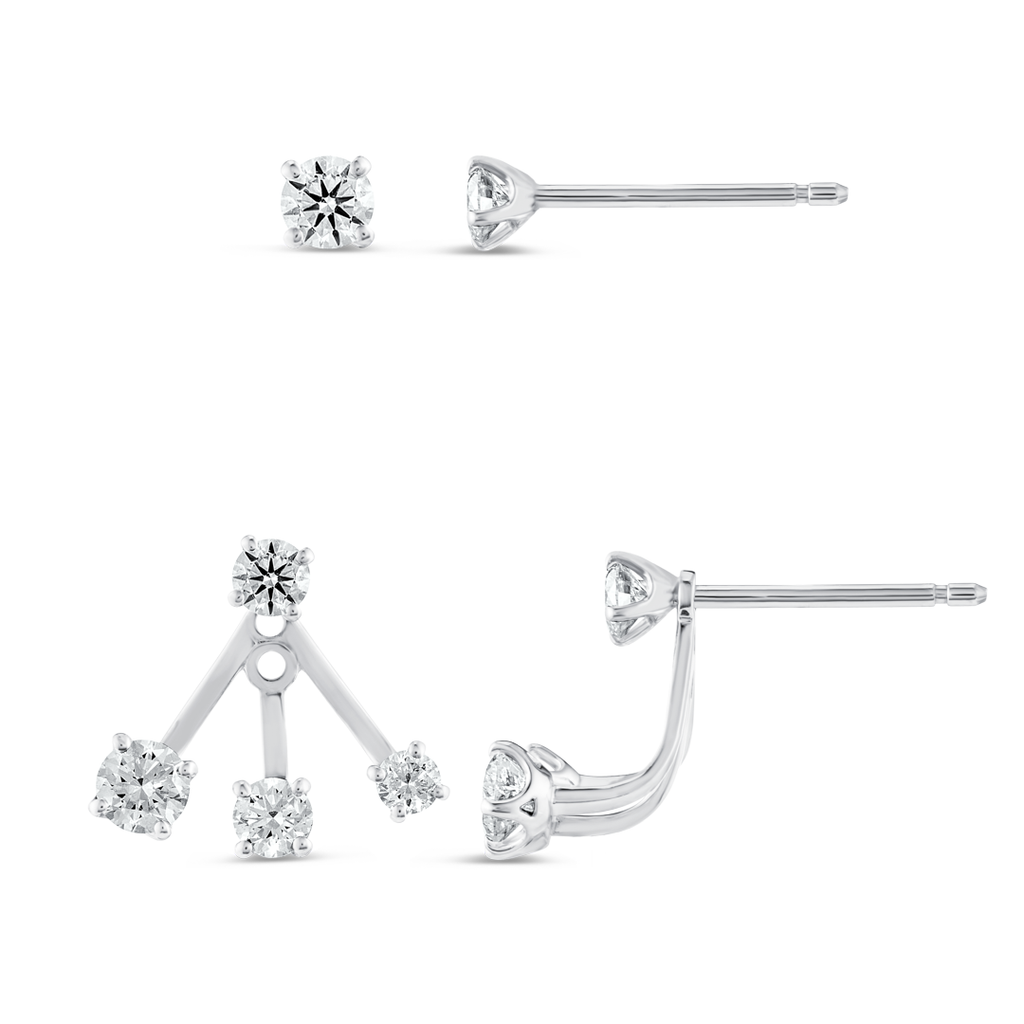Sovereign Diamond Earrings Grace - Trio Diamond Raindrop