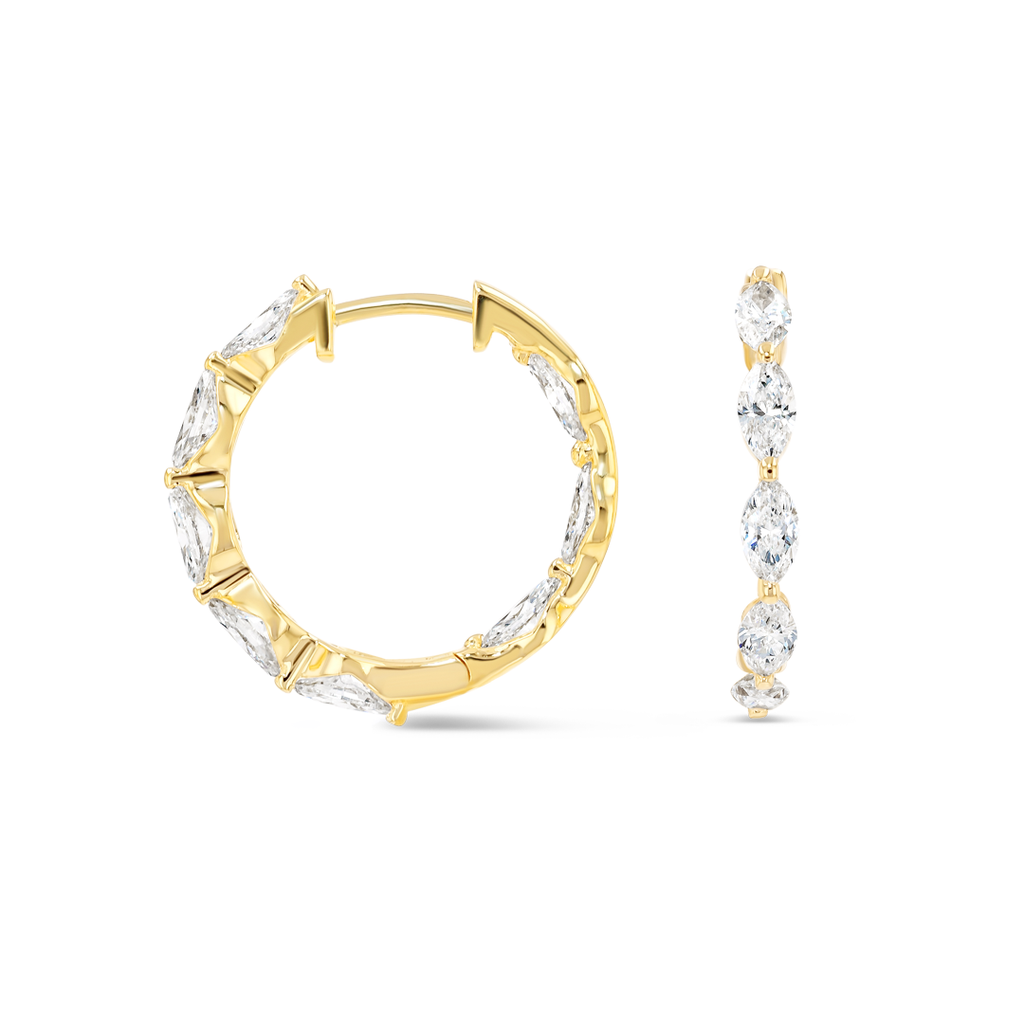 Majestic Diamond Earrings Legacy - Marquise Diamond Hoop