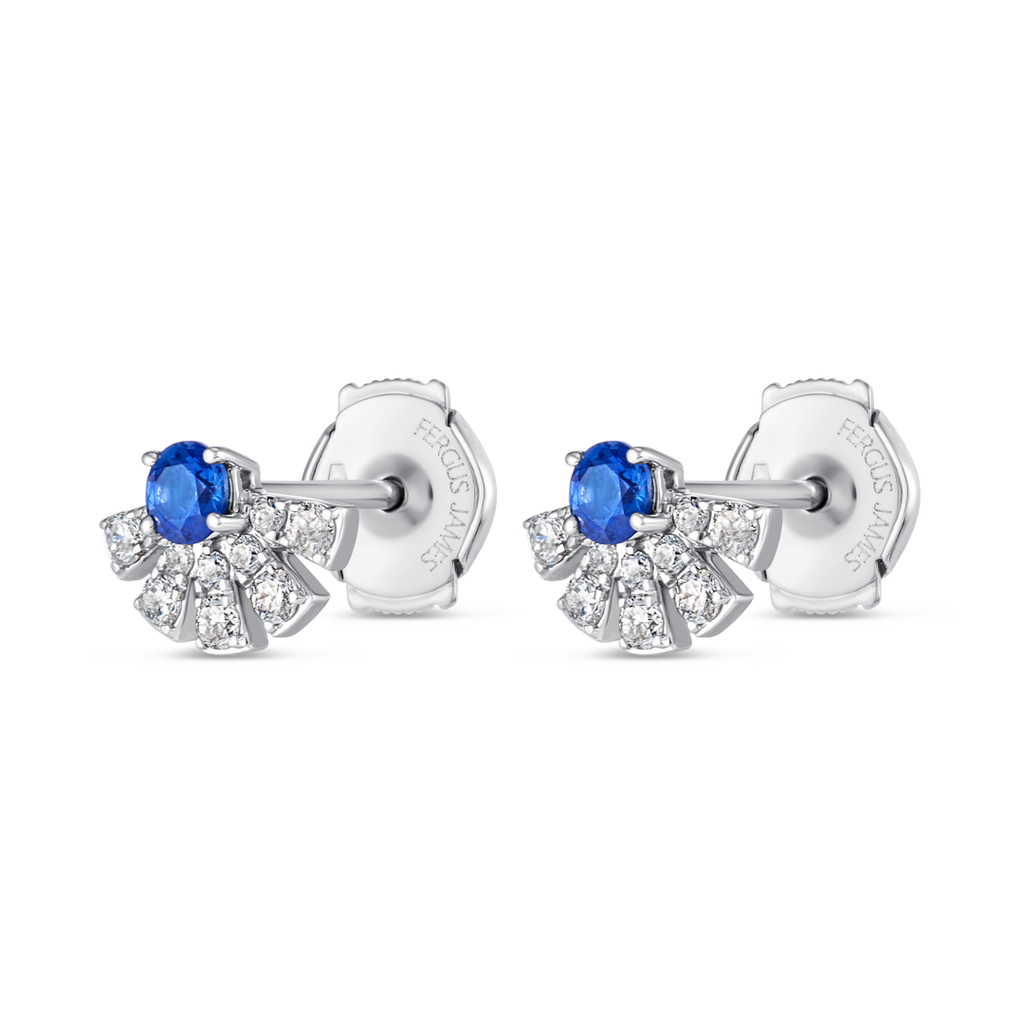 Serene Diamond Earrings Grandeur - Blue Sapphire Diamond