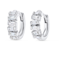 Regal Diamond Earrings Grace - Half Horizontal Baguette